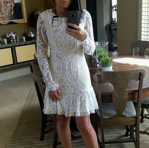 White velvet burnout dress Clearance